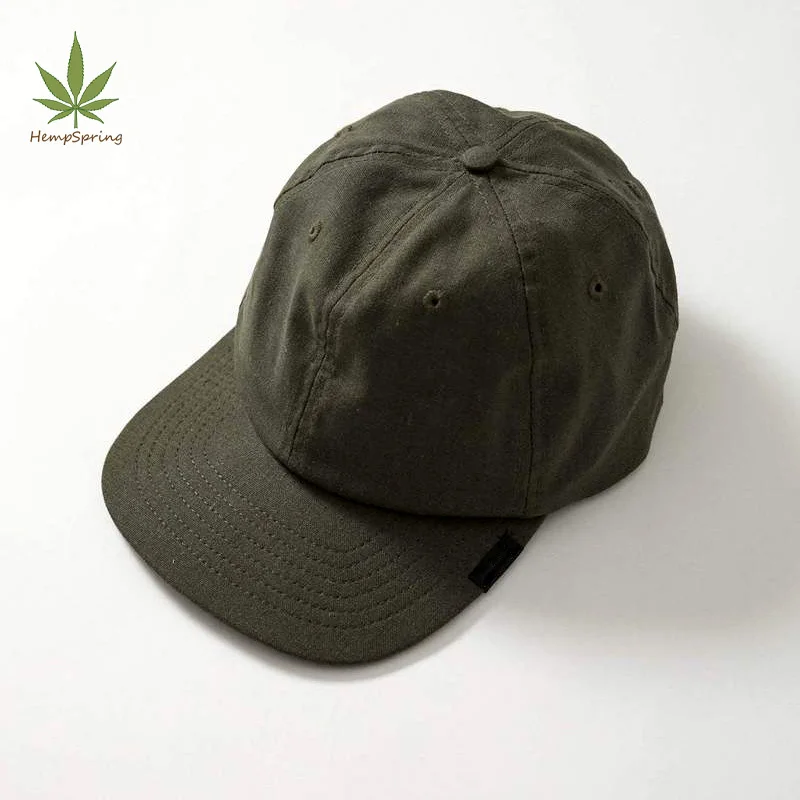 Кепка HempSpring из конопли с 6 вставками Органическая Бейсболка унисекс экологически чистая Спортивная непрерывная