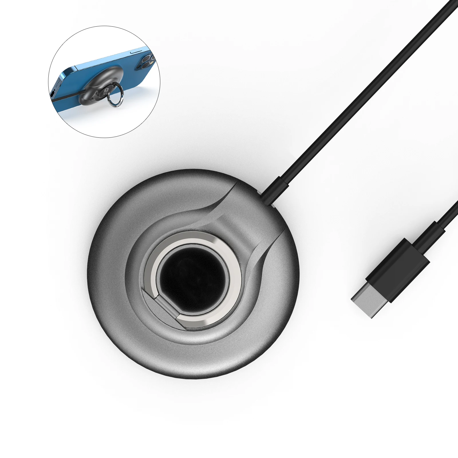 USB Extension line Cable Car For 10W Qi Fast Charging phone light up wireless charger