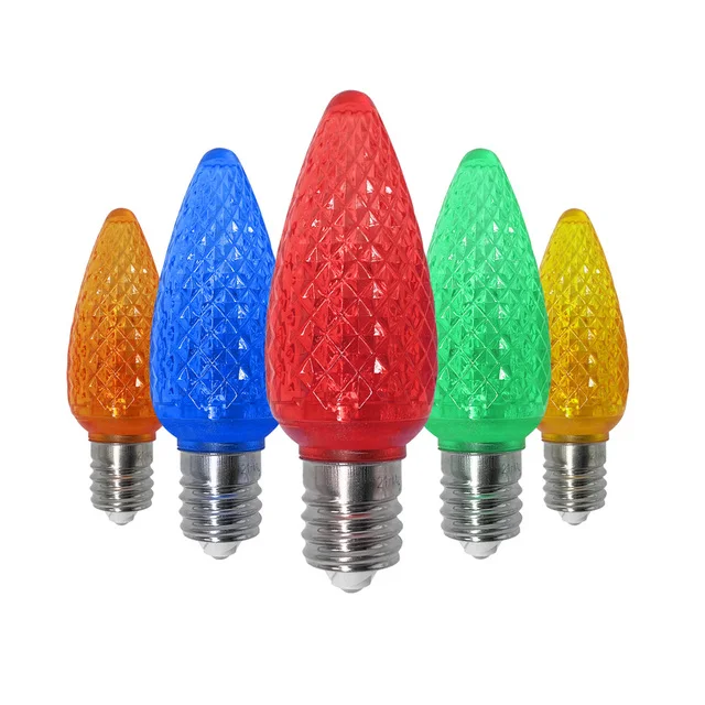 High quality commercial lighting strawberry surface waterproof warm white C9 bulb led Christmas lights