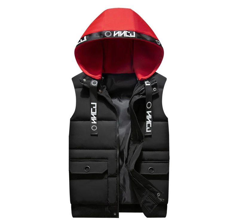 Новинка 2021, Уличная Повседневная зимняя куртка без рукавов, мужские жилеты больших размеров