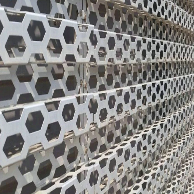 Hexagonal Hole Type Perforated Metal Panel for Wall Cladding Screen