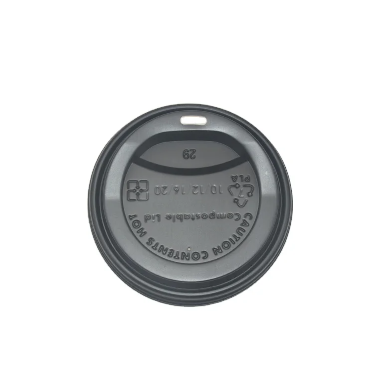 Eco Friendly PLA 100% Biodegradable Hot Coffee Beverage Cups Lid
