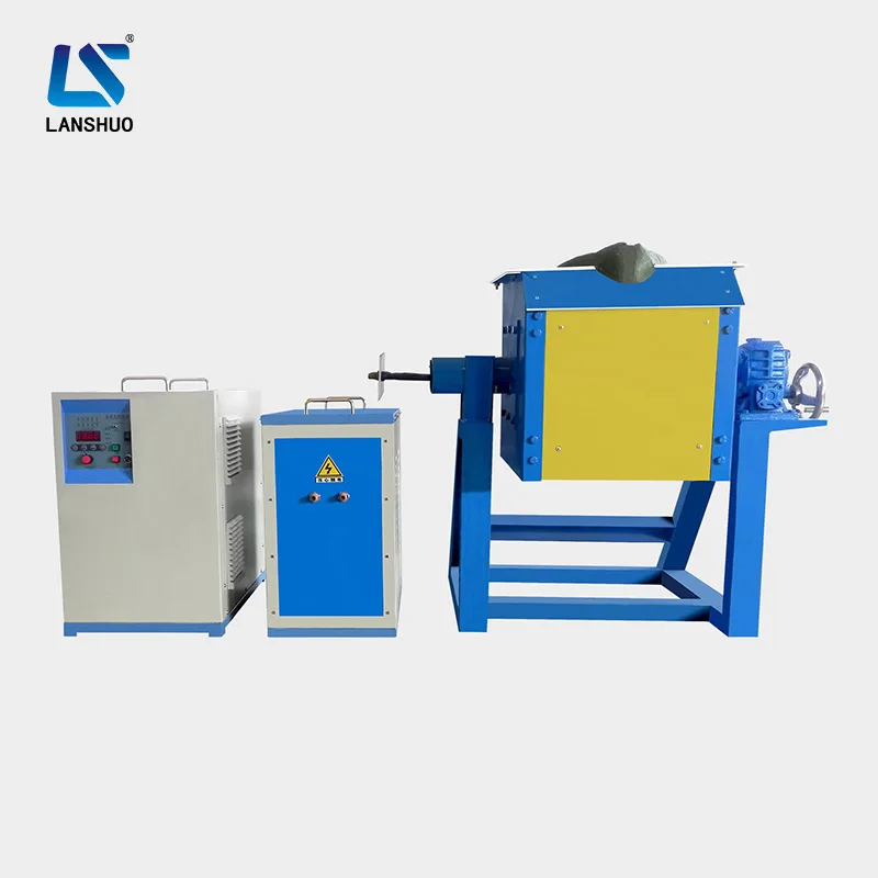 IGBT 70 kw  electric rotary metal copper induction melting furnace
