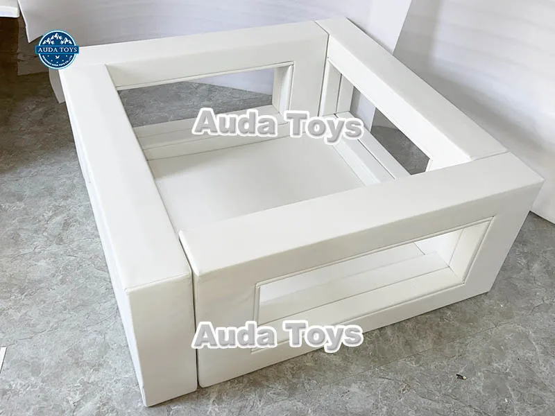 1.2 Meter 4 Feet Custom Baby Indoor Playground Soft White Clear Ball Pit With Clear Window