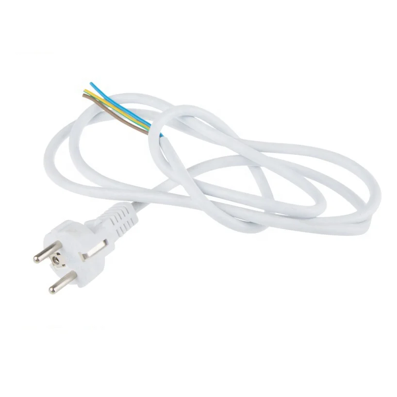 Great Quality AC Power Cord EU 3 prongs schuko straight plug power cord