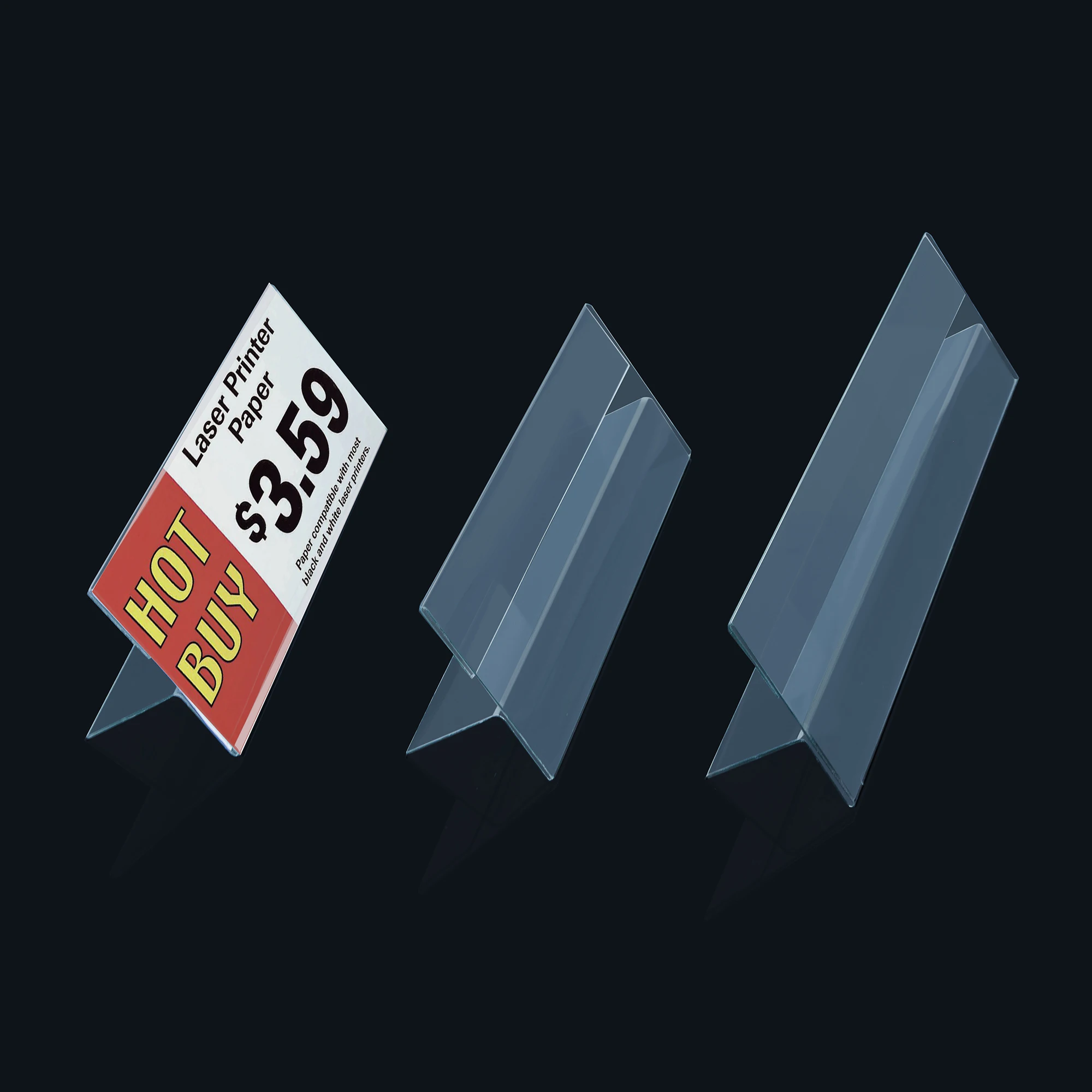 Free Sample Cheap supermarket acrylic shelf talker clear display shelf talker