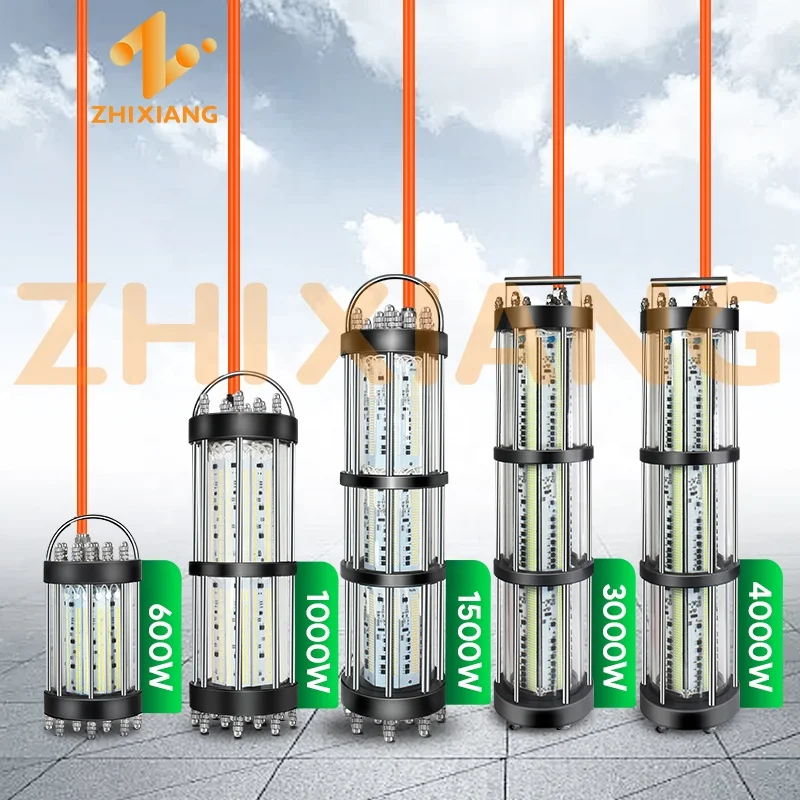 AC110V 220V 1000w Led Fishing Light Underwater Fishing Finder Lights Ship Lamp Squid Attracts Lights