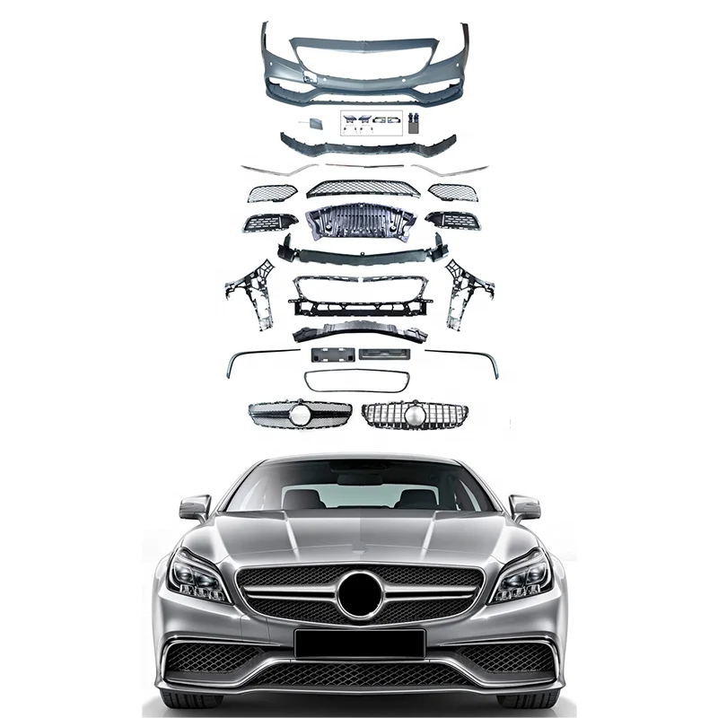 Body Kit for CLS Class W218 2011-2014 Old Upgrade to New CLS63 2015 PP Material Car Bumpers Car Accessories Auto Tuning Parts