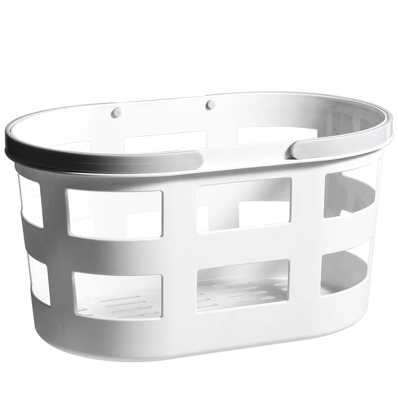 Plastic Hollow Portable Mesh Bath Basket Rectangular Storage Basket Fruit and Vegetable Arrangement Draining Basket