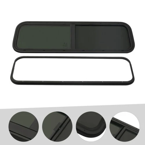 Slide  Windows Price RV Dark Tinted Glass With Mounting Ring  For Van  Camper