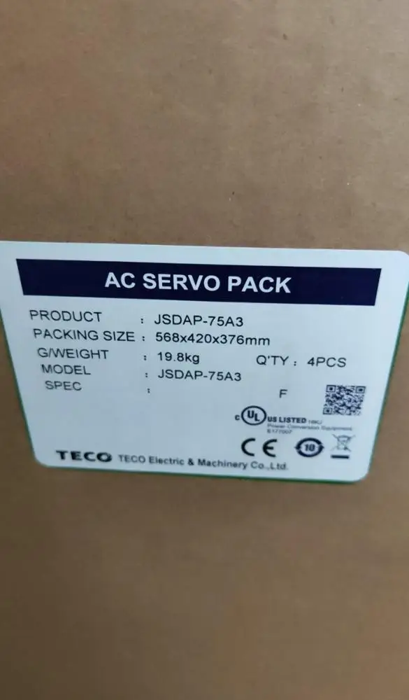 Original Teco 3kw AC Servo Motor Drive JSDAP-75 A3 For CNC Machine