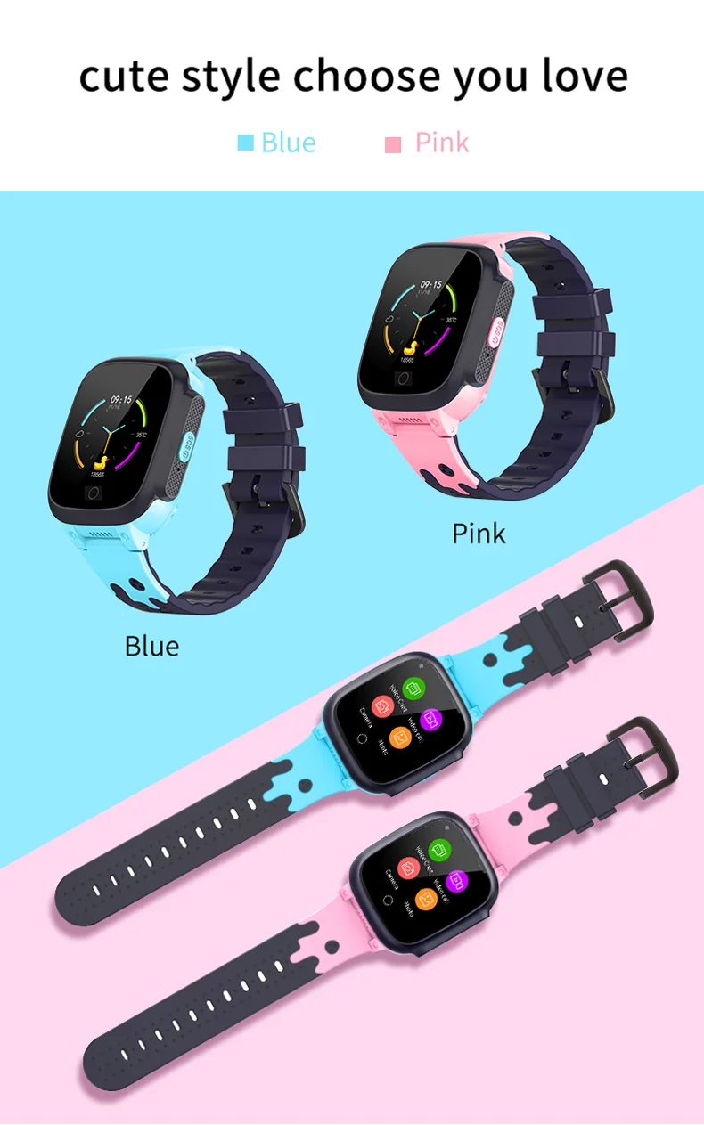  4G SmartWatch Детские умные часы водонепроницаемый GPS + WIFI LBS трекер часы-телефон SOS Видеозвонок для детей анти-потерянный монитор