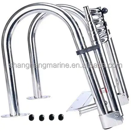 Лодка из нержавеющей стали Понтон Лодка шаг 4 складные лестницы телескопическая док-станция для тяжелых условий эксплуатации лестница для плавательного бассейна