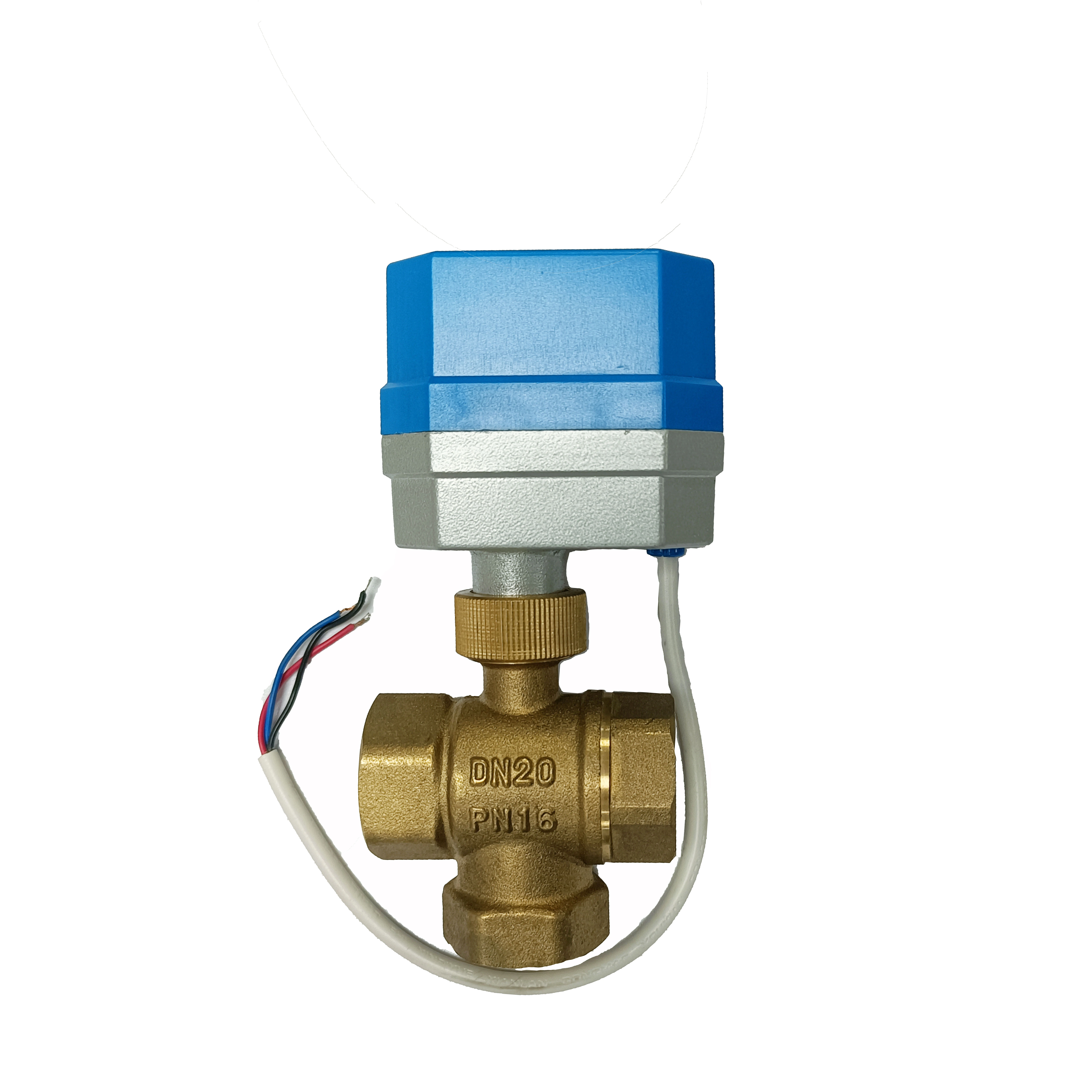 DC24V Solenoid Valve 24V 3 Ways Brass Ball Valve