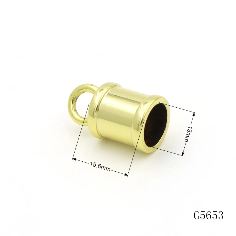 Handbag Hardware Manufacture Small Metal Stoppers Leather Cord End Capcule End With Tassel