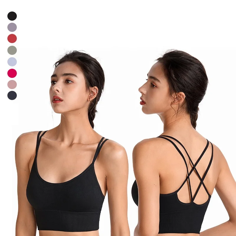 
Womans Training Yoga Bras Cups Push Up Seamless Active Wear Floral Sports Bra Body Shaping Seamless Bra Con Broch 