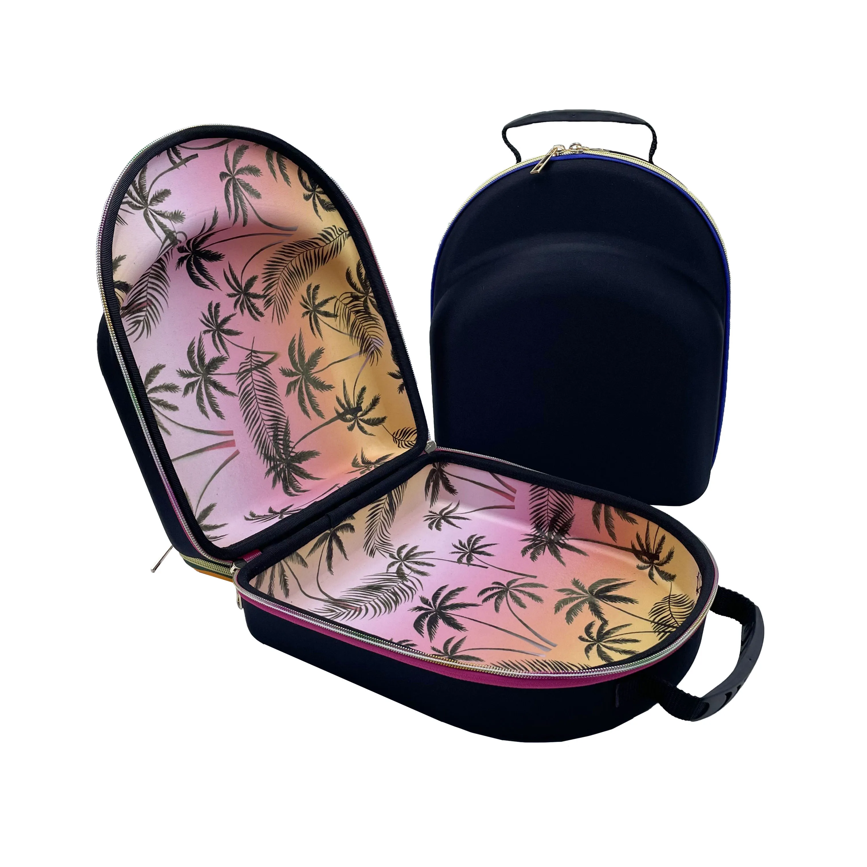 Factory Custom Hard Hat Case for 6 Baseball Caps,Hat Carrier Travel Case With Adjustable Shoulder Strap and Carrying Handle