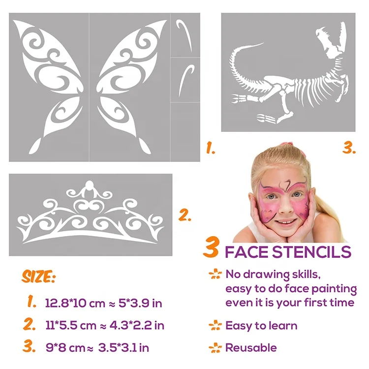 art adhesive different model plastic template stencil drawing tattoos