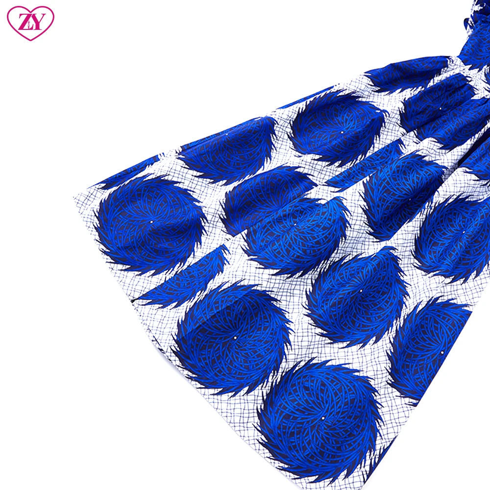 Ladies Summer Shirt  Loose African Fabric Wax Print Shirt Floor-length Dresses Women Casual