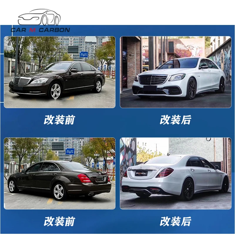 2009-2013Y S550 S500 S350 W221 Upgrade W222 S63 Auto Body Systems Bodykit Car Bumpers W221 S Class Old to New Body Parts