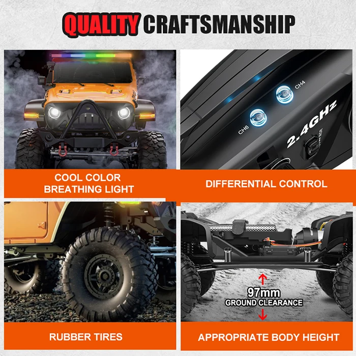 4wd 1/10 Rc Truck Climbing Crawler High-Speed Cars Remote Control Truck Climbing Vehicle Rc Off-Road Car