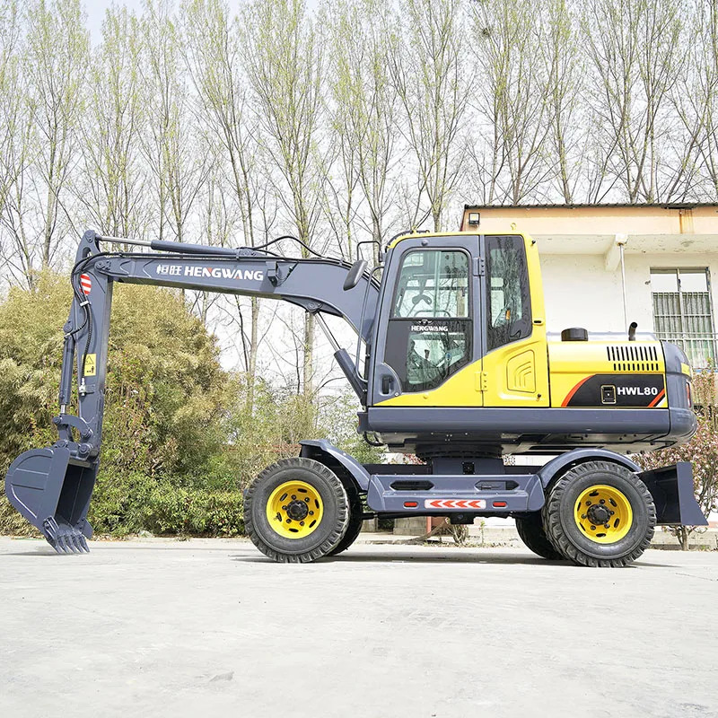 Earth-Moving Machinery Small Mini Digger 8 10 11 12 Ton Four Wheeled Wheel Excavator
