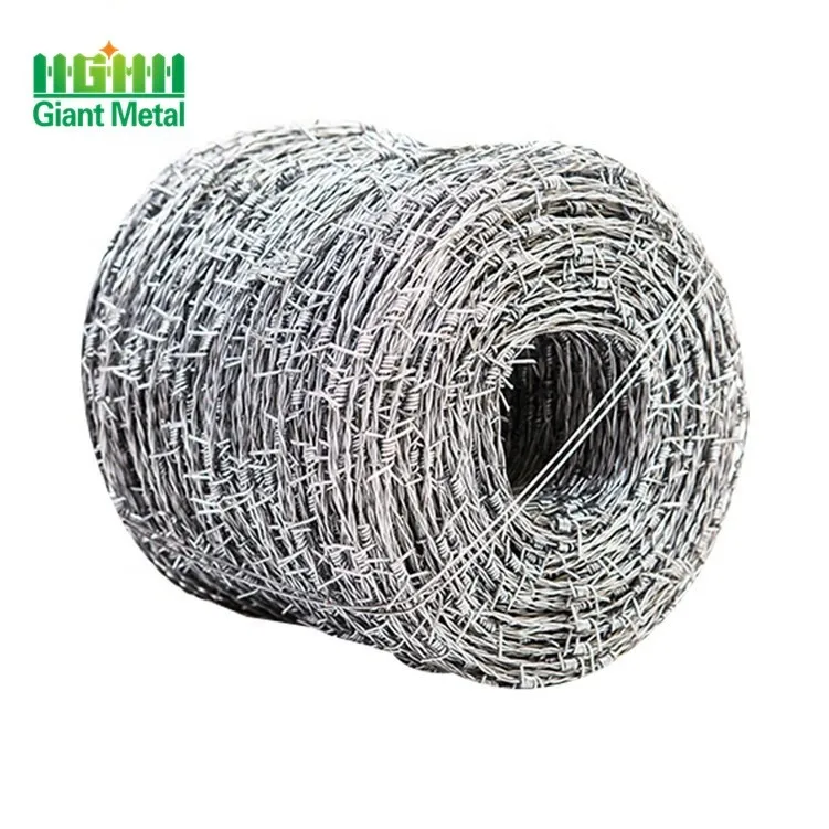 Factory supplies double twisted galvanized barbed wire cost per roll