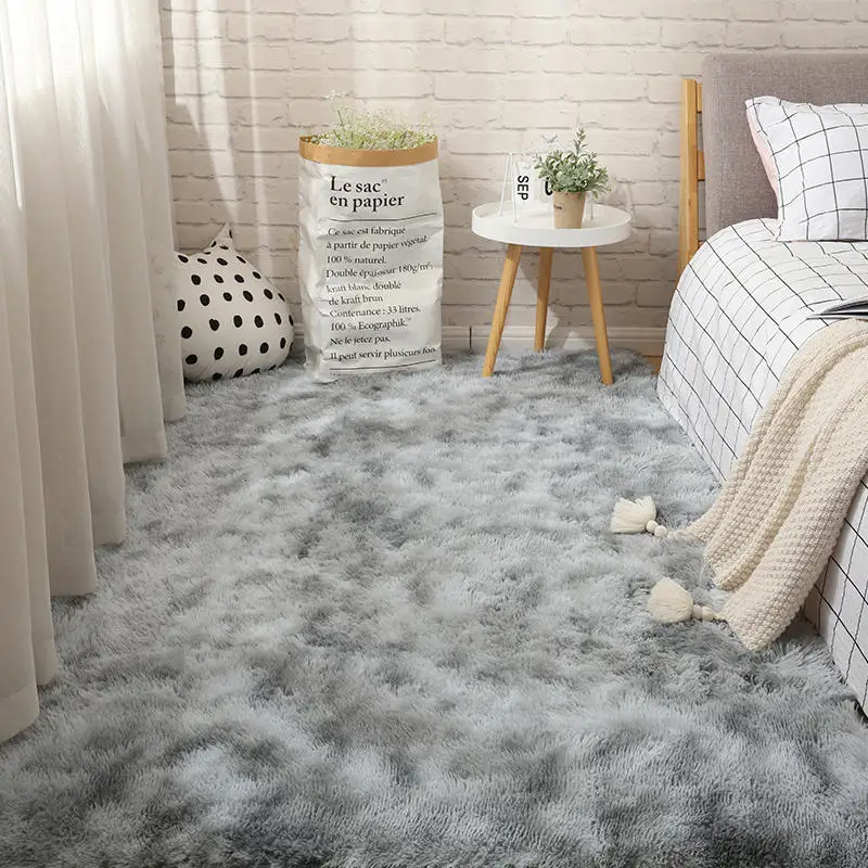 DMC-04 Carpet Factory Custom 100% Polyester long pile Shaggy Rugs Fluffy Area Rugs Plush Living Room Carpet