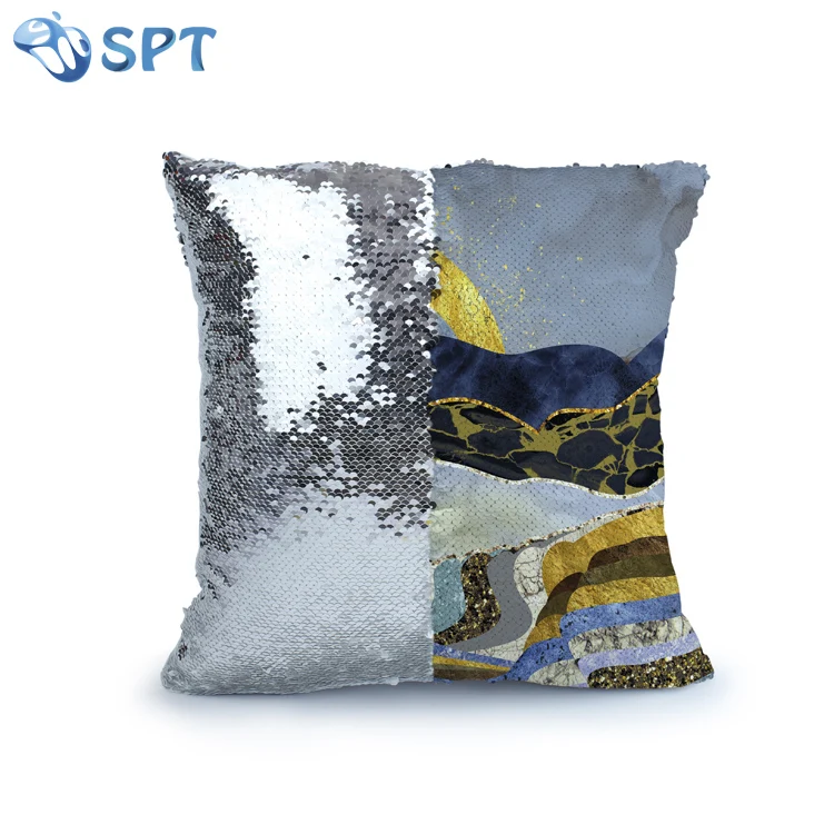 Логотип шаблон Пользовательские печати сублимации Магия Реверсивный блесток подушки детские чехлы