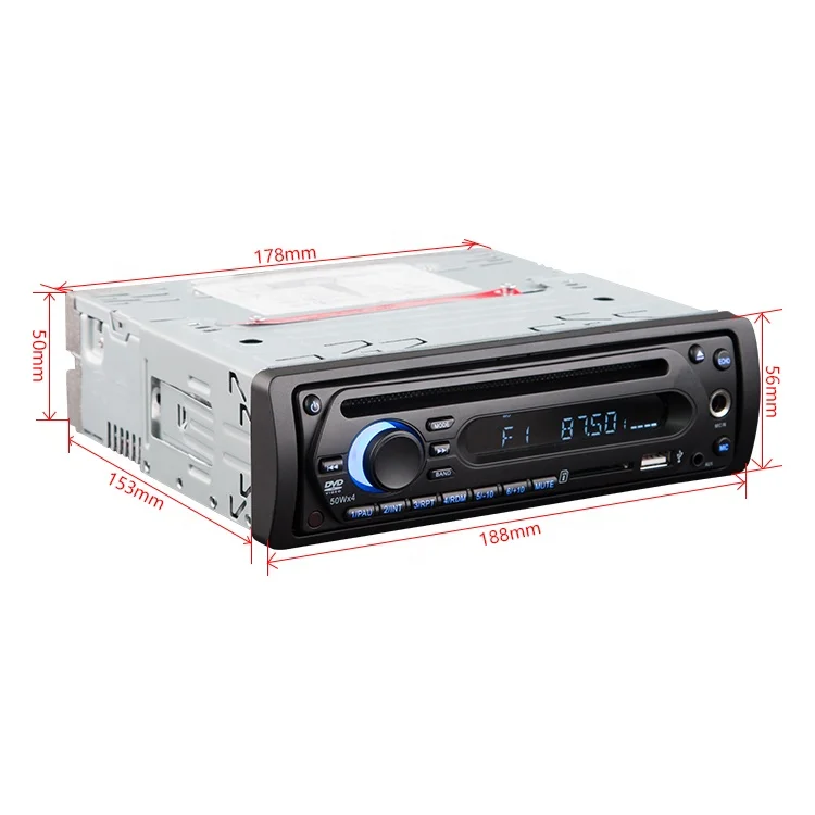 Bus DVD Radio FM Amplifier Player DC12-24V Video Output Audio Input Output Full Function Universal Monitor USB SD Port