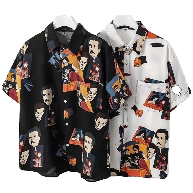 Оптовая продажа, OEM Модная хлопковая Мужская рубашка с коротким рукавом, повседневные мужские футболки с цифровой печатью