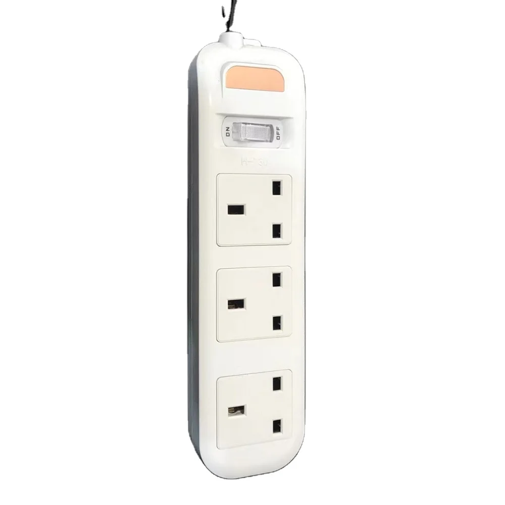 3 4 6 8 way Ac Power Cord overload protection Tabletop electrical power british extension socket box usb port