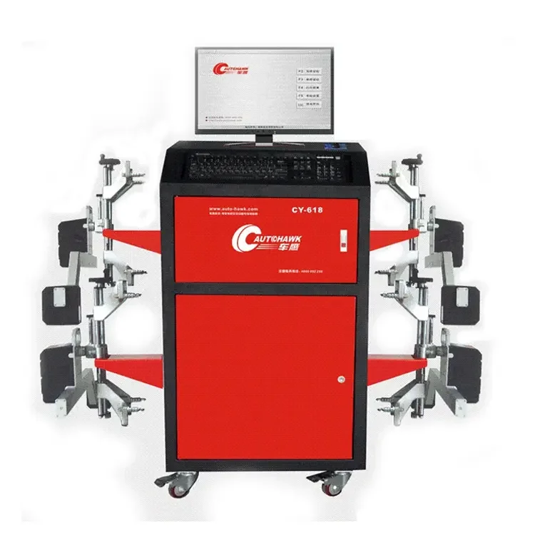 2024 3D Wheel Alignment Equipment CCD Truck Tire Four Wheel Alignment Machine CY 618 Bluetooth 4 Sensors Head Car Workshop Tool