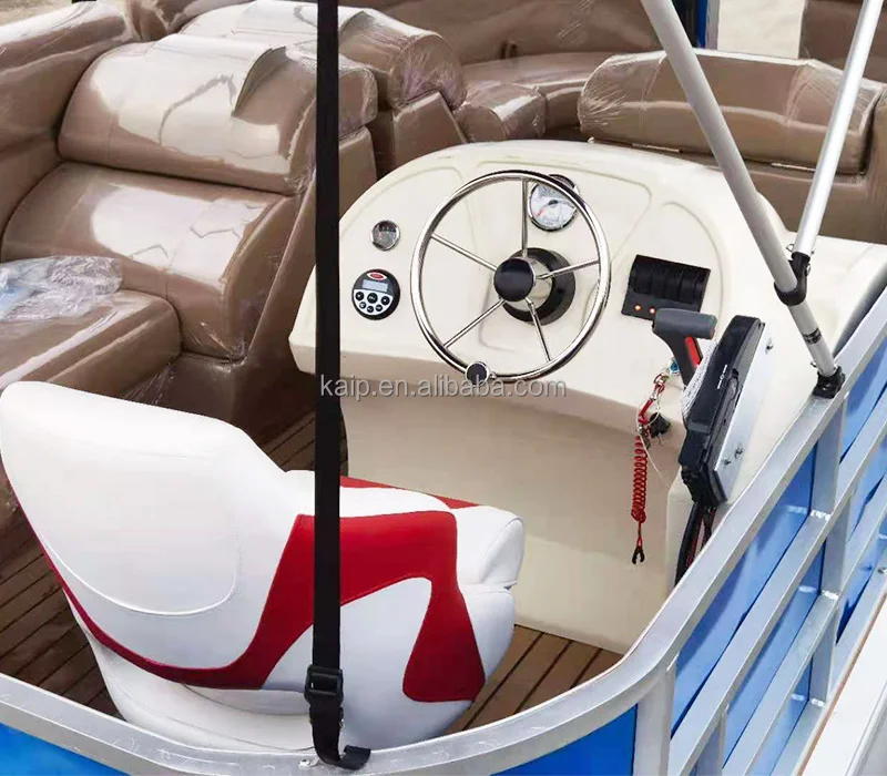 China Mini Luxury Aluminum Fishing yacht pontoon boat for sale 2 Person Floating Deck Fishing Mini Pontoon Boats for sale