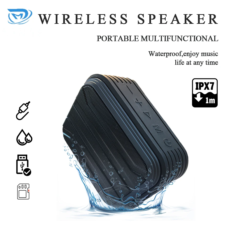 Portable outdoor party speakers with lanyard wireless Blue tooth outdoor waterproof portable speakers