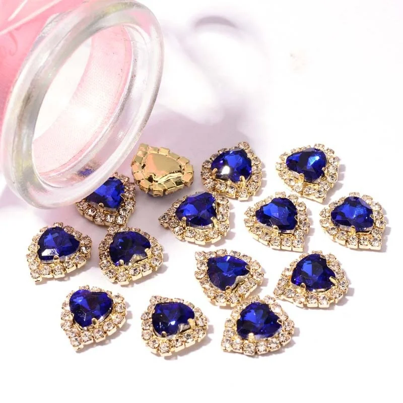 High Quality Heart Shaped Waterdrop Crystal Rhinestone Wholesale Tear Drop Glass Rhinestone For Dress Accessories