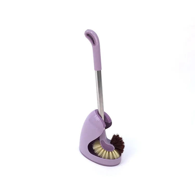 New design Amazon  cleaning China Wholesale OEM Customized   European Style Plastic Round Head Toilet Brush