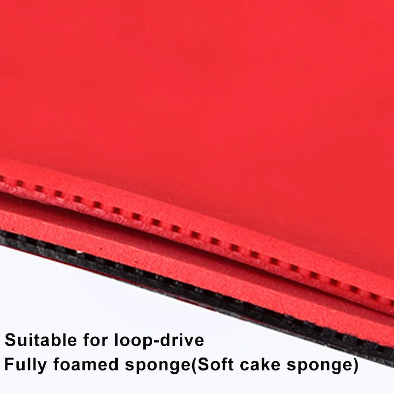 Qiji Sticky Ping Pong Rubber, Professional Medium soft high spin table tennis racket rubber for V40+ balls