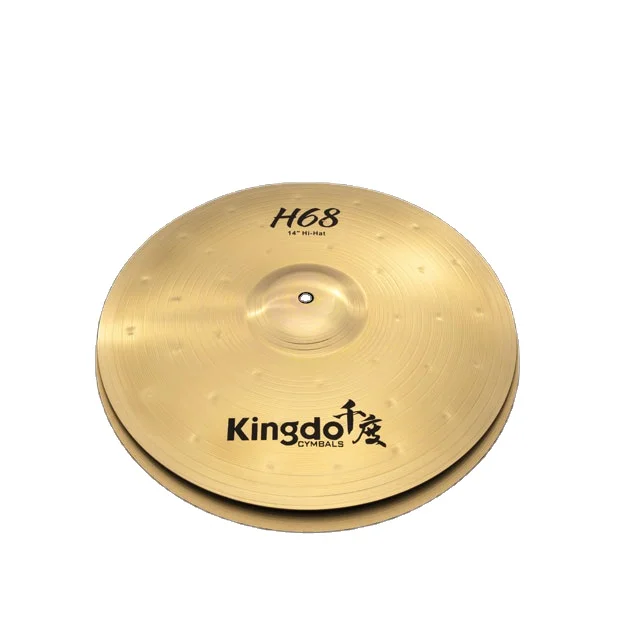 China manufacture best selling H68 bass series 14' Hihat cymbal quiet practice Splash Crash low volume cymbals