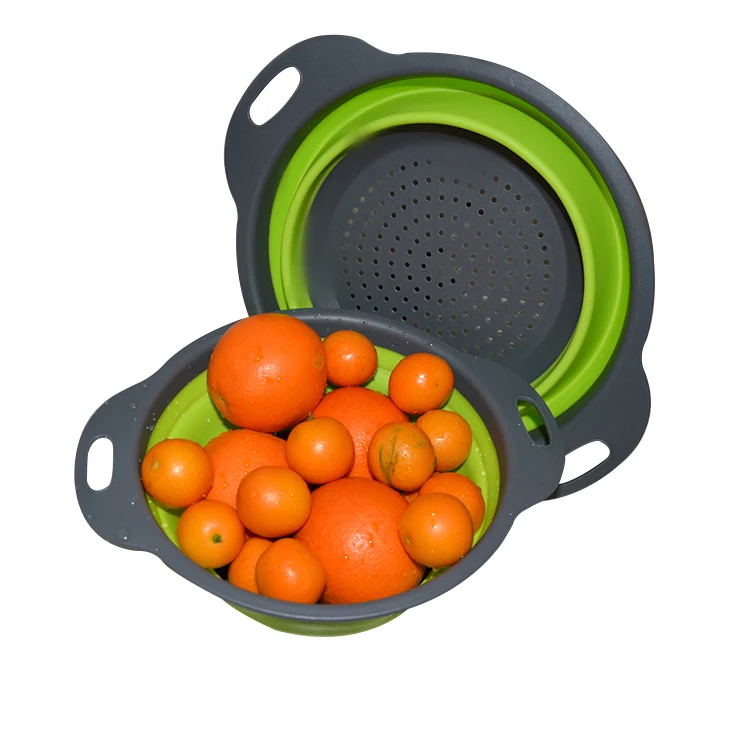 Washing Strainer Fruits Vegetables Sink Storage Folding Basket Collapsible Plastic Works for Draining and Rinse Food and Fruits