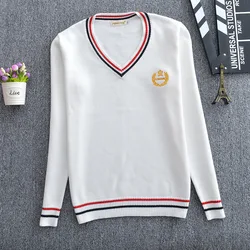 2022 Hot sale custom international primary school high school v-neck sweater school uniforms