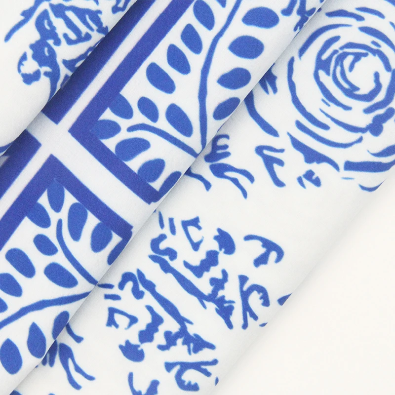 premium stretch fabrics Fashion dress flower print high quality material 95 polyester 5 elastane fabric four way stretch