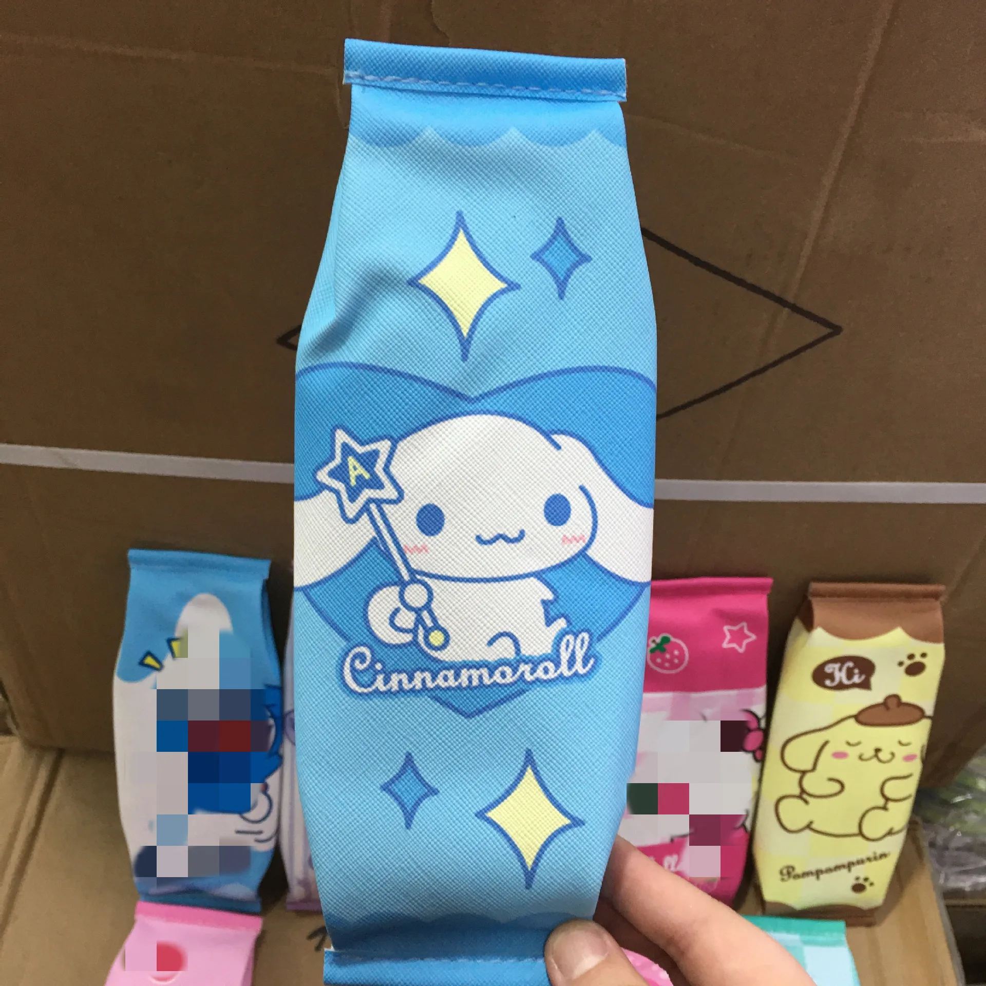 DHF594 оптовая продажа семейная сумка для ручек Sanrioed kuromi Melody Pochacco карандашей на молнии канцелярский пенал призов