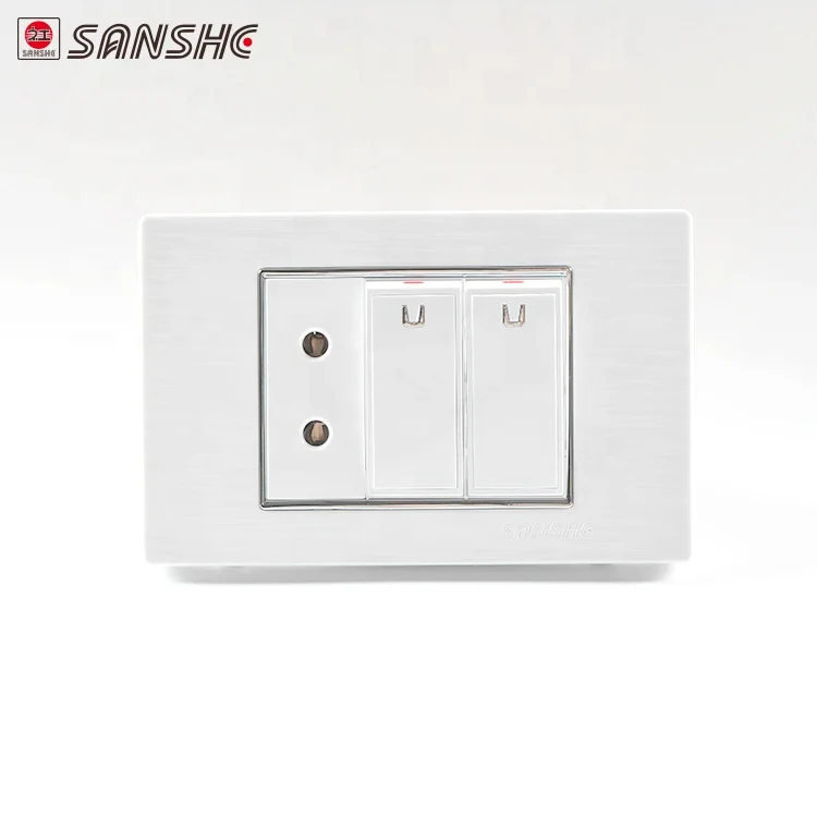 SANSHE low price 16a electrical switched socket 1 gang switch 4 pin multi socket