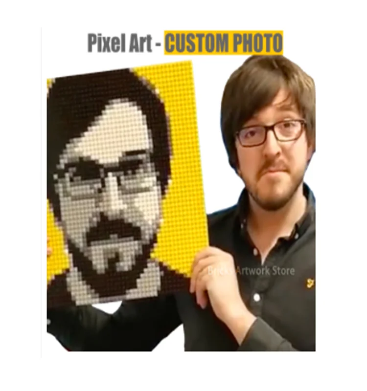 Pixel Art Customized Photo Private Portrait Design Mosaic Painting By Numbers DIY Puzzle Building Blocks MOC Set Creative Gift