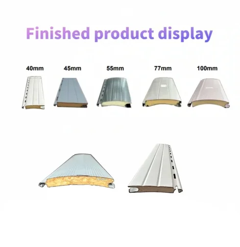 Automatic 55 mm PU roller shutter door roll forming machine with long service life