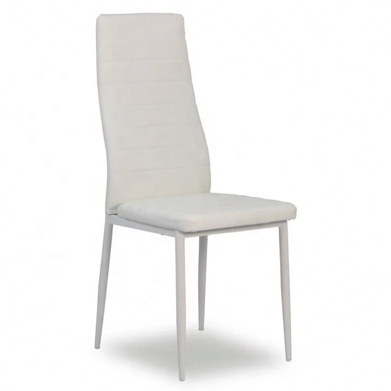 Hot Sale Home Furniture PVC or Fabric Wholesale Dining Chair Metal Leg cheap free sample dining room chairs for sale