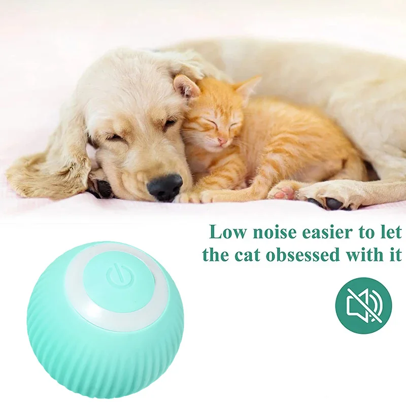 Electric Pet Cat Toys Smart Puppy Ball Funny Auto Rolling Ball Training Self-moving Games Interactive Pet Toys