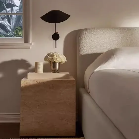 Huangdongshi Sculpture Table Elegant Marble TV Cabinet Living Room Decor Floor Base Pier Entrance Ornaments Candlestick Holder