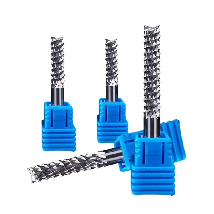 3 4 6mm tungsten carbide router bit core teeth cutter for PCB solid carbide end mills for fiberglass carbon fiber composite